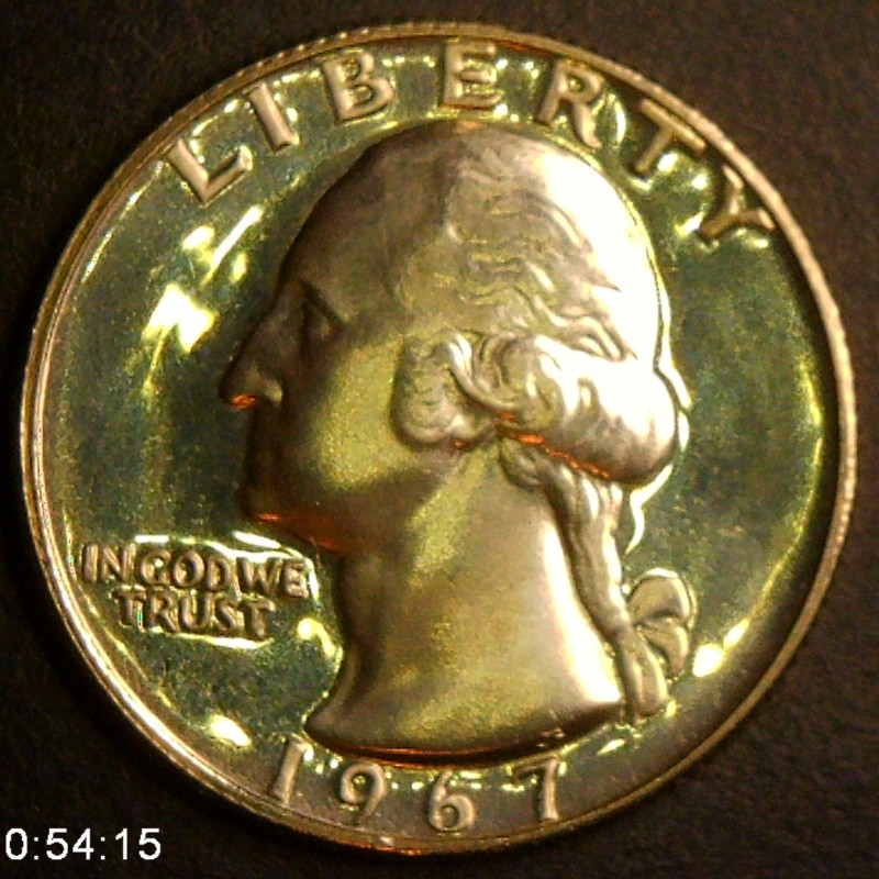 1967-SMS-Washington-Quarter-With-Unidentified-Indentations-In-Rim.